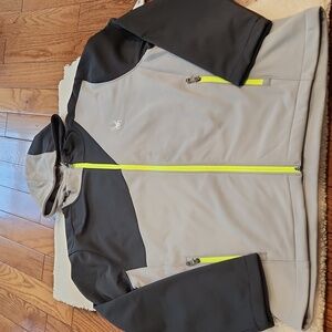 NEW Spyder Men's HydroWEB Hooded Softshell Jacket, Large, Water Resistant